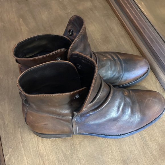 Pete Sorensen Lars Vintage Gray Leather Boots - Picture 10 of 12